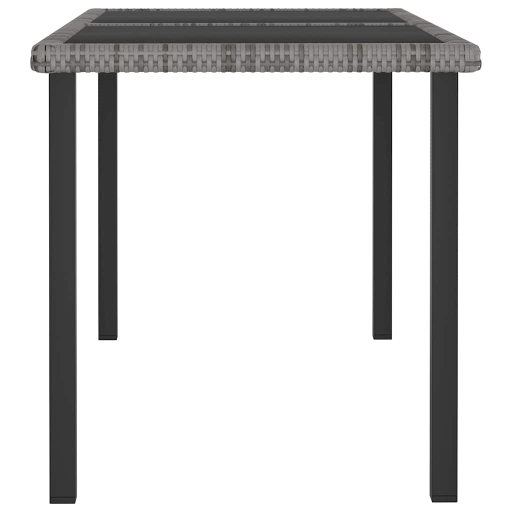 5-tlg. Garten-Essgruppe Poly Rattan Grau
