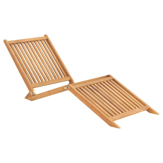 Chaise longue en bois de teck massif