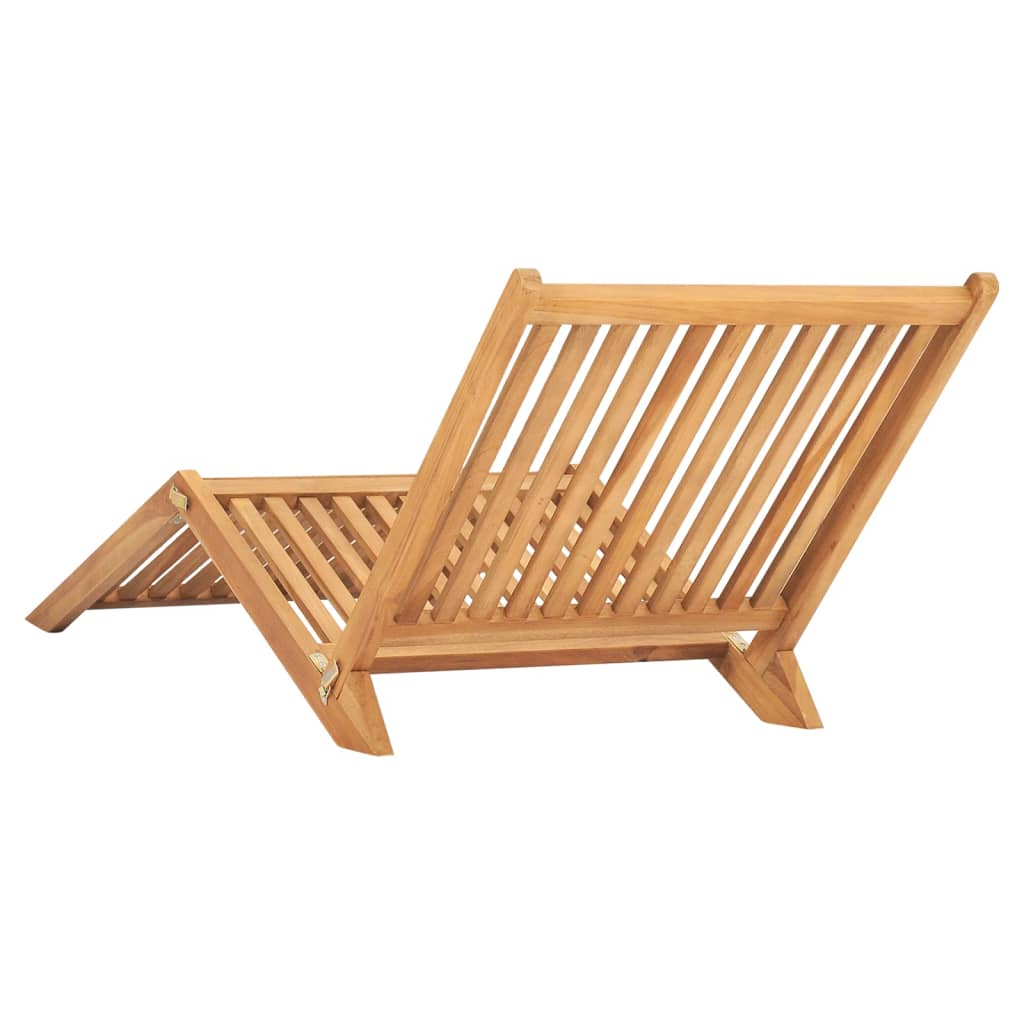 Chaise longue en bois de teck massif