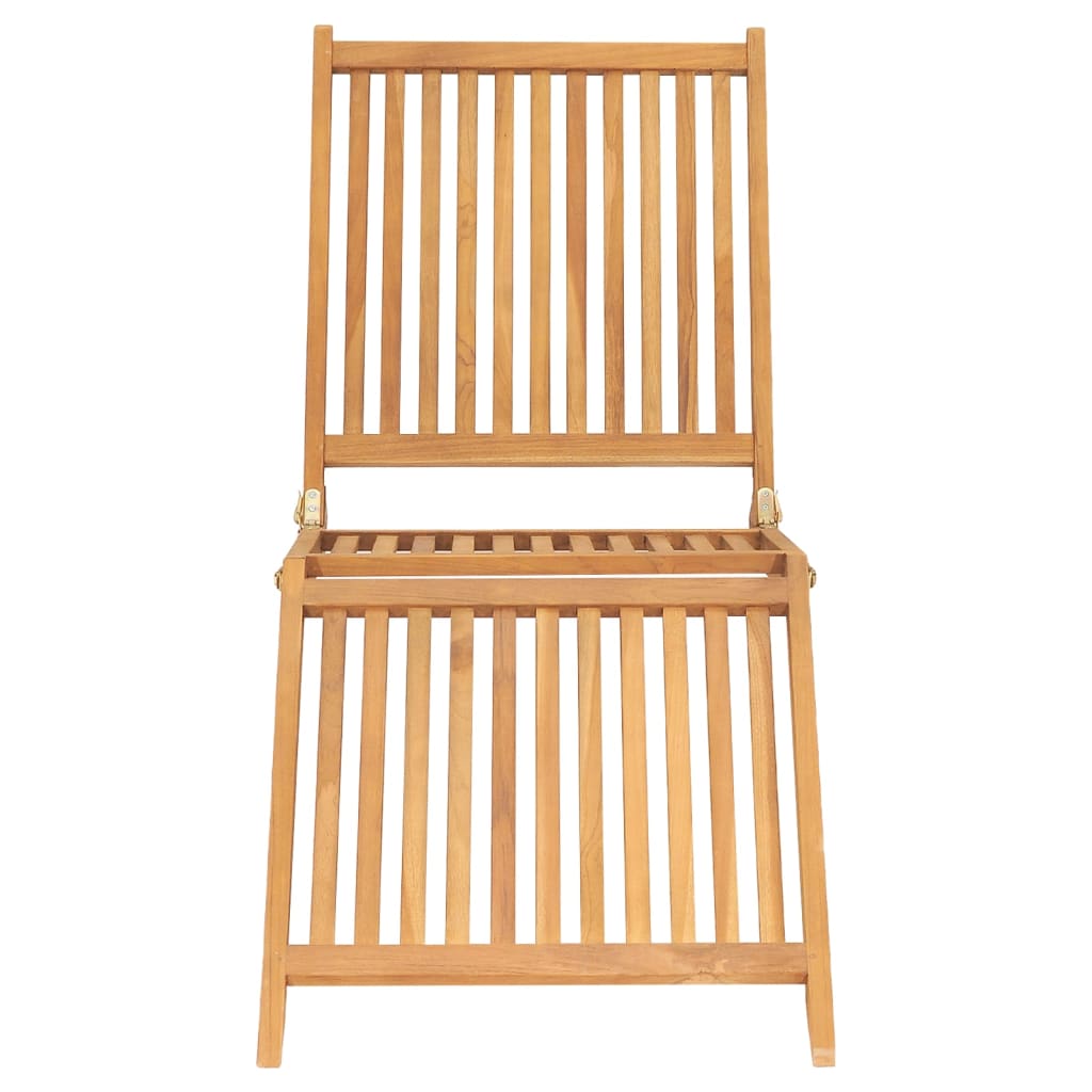 Chaise longue en bois de teck massif