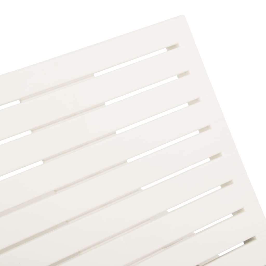 Chaise longue en plastique blanc