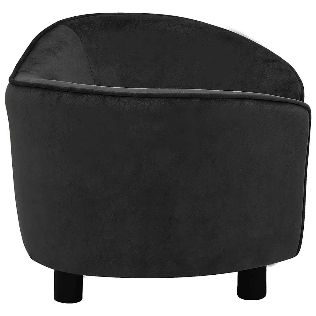 Canapé pour chien noir 69x49x40 cm peluche