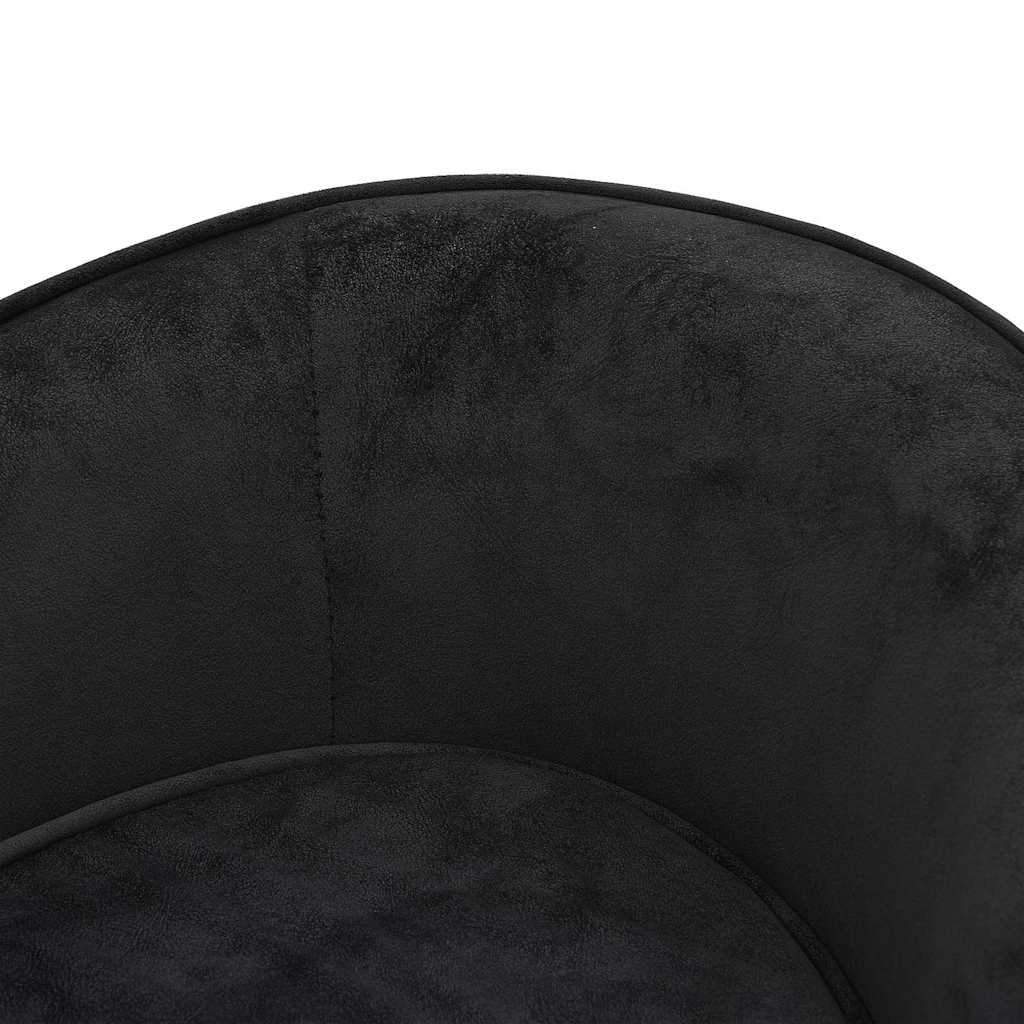 Canapé pour chien noir 69x49x40 cm peluche