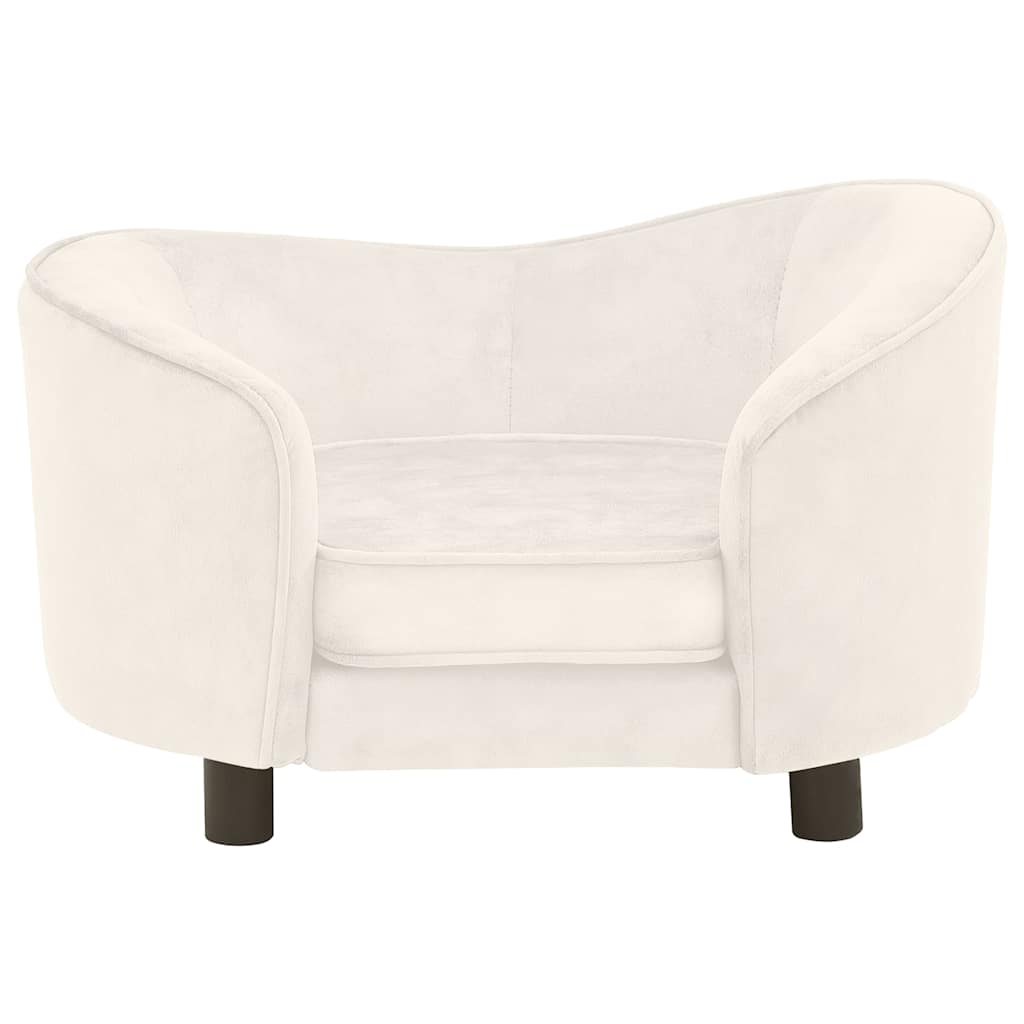 Dog sofa cream 69x49x40 cm plush