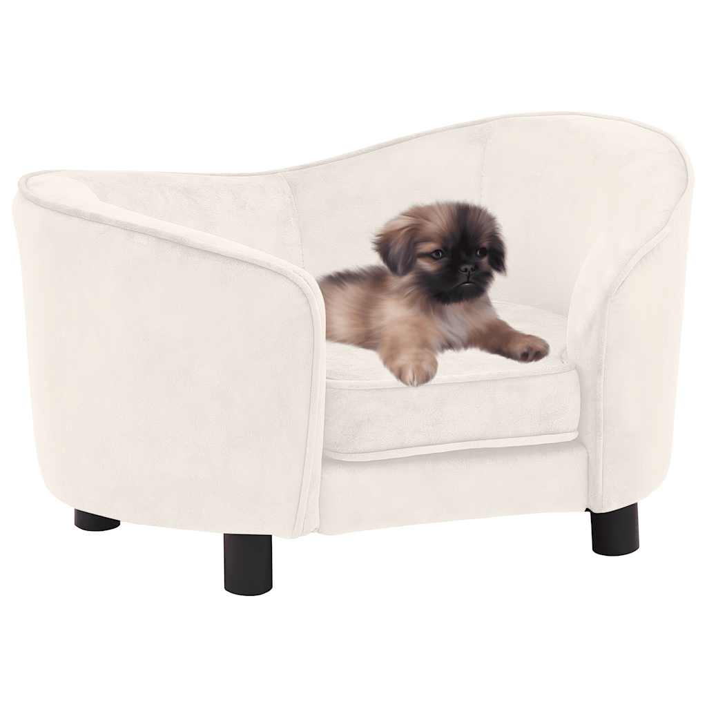 Dog sofa cream 69x49x40 cm plush