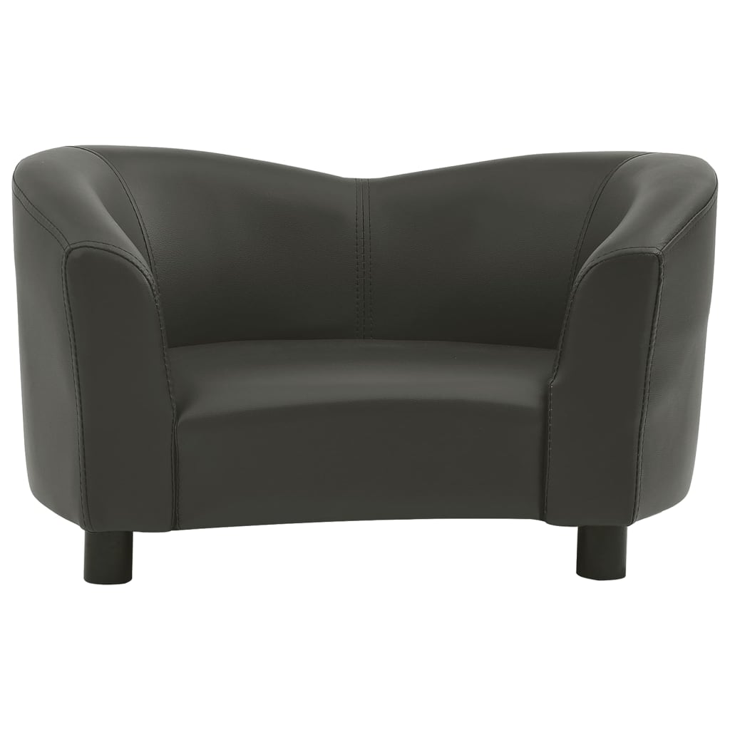 Hundesofa Dunkelgrau 67x41x39 cm Kunstleder
