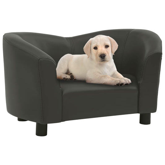 Hundesofa Dunkelgrau 67x41x39 cm Kunstleder