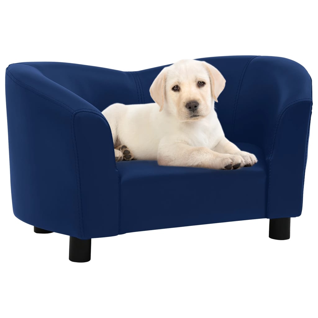 Hundesofa Blau 67x41x39 cm Kunstleder