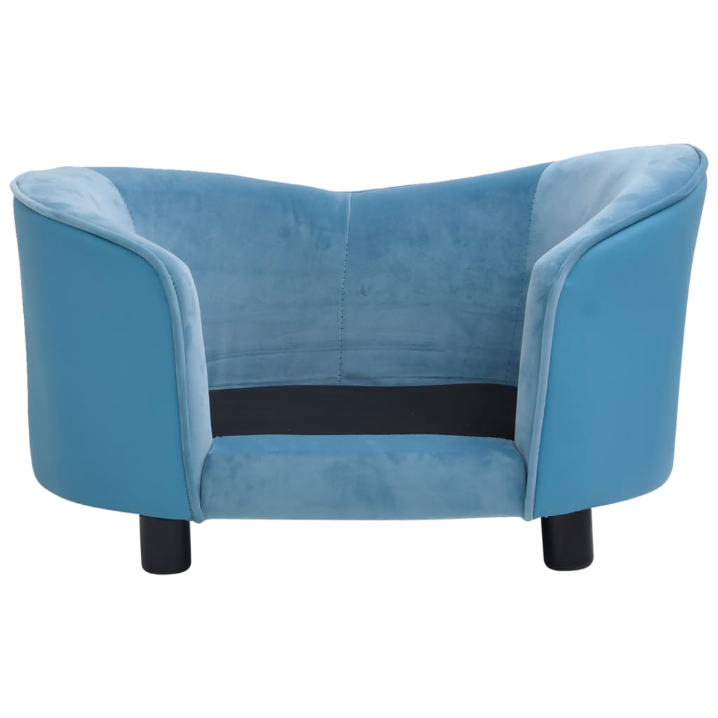 Hundesofa Türkis 69x49x40 cm Plüsch und Kunstleder