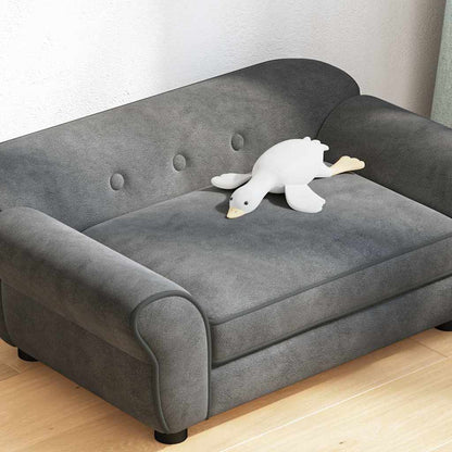 Hundesofa Dunkelgrau 72x45x30 cm Plüsch