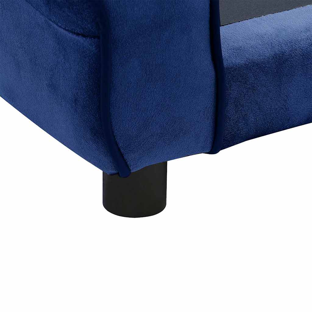Canapé pour chien bleu 72x45x30 cm peluche