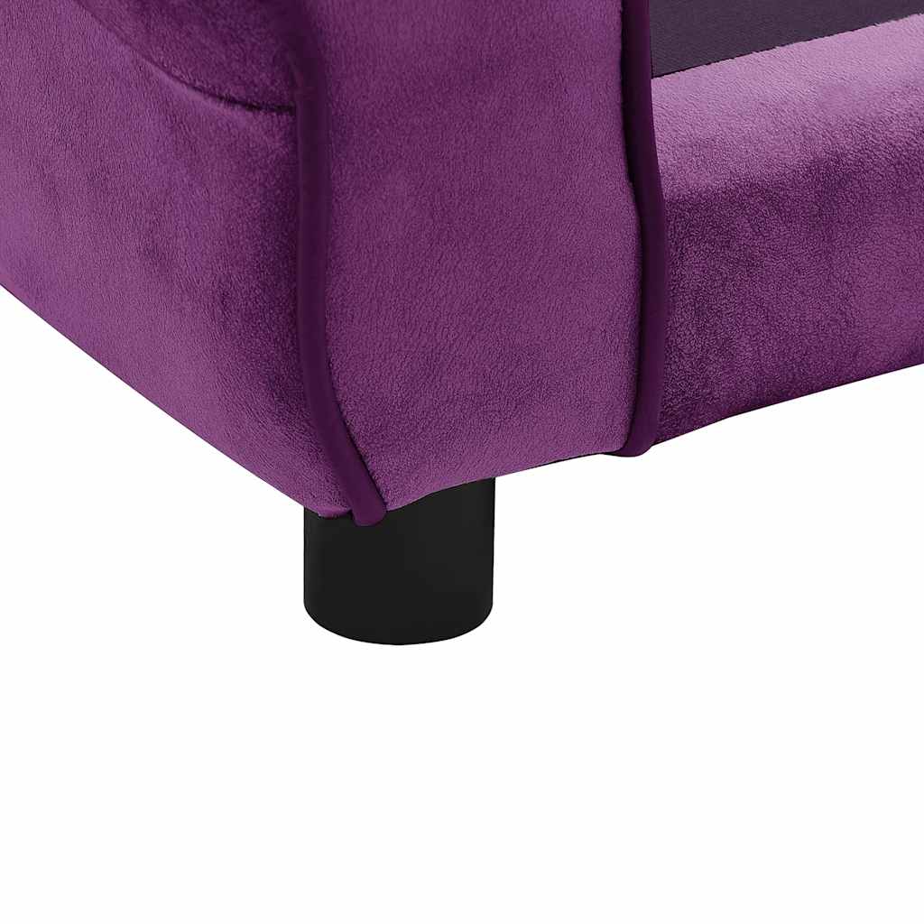 Canapé pour chien rouge bordeaux 72x45x30 cm peluche