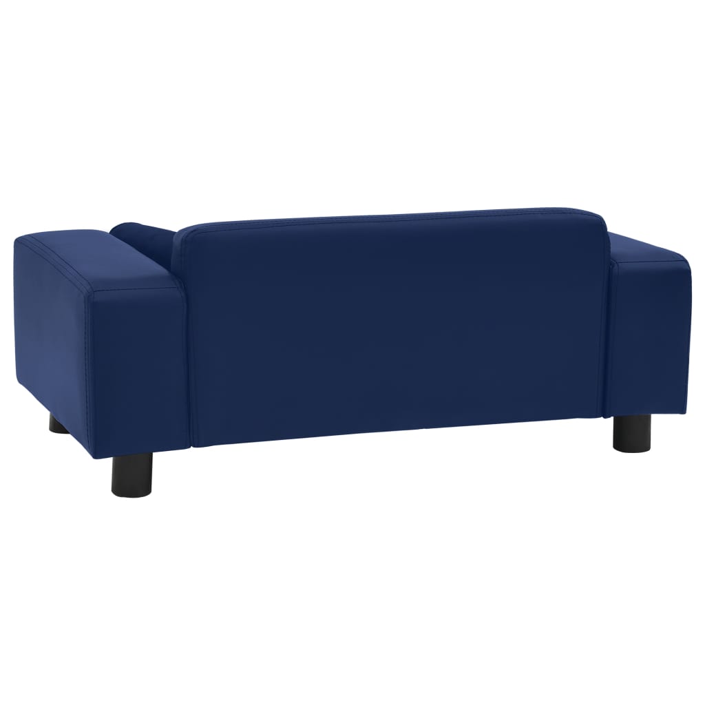 Hundesofa Blau 81x43x31 cm Plüsch und Kunstleder