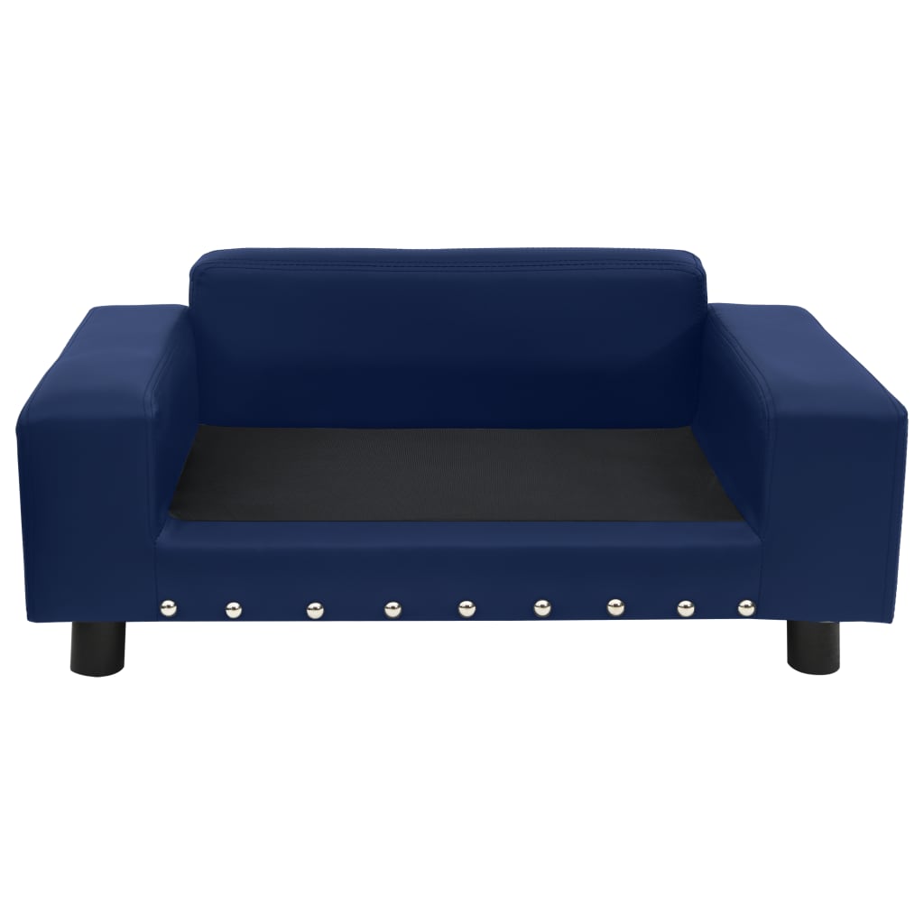Hundesofa Blau 81x43x31 cm Plüsch und Kunstleder