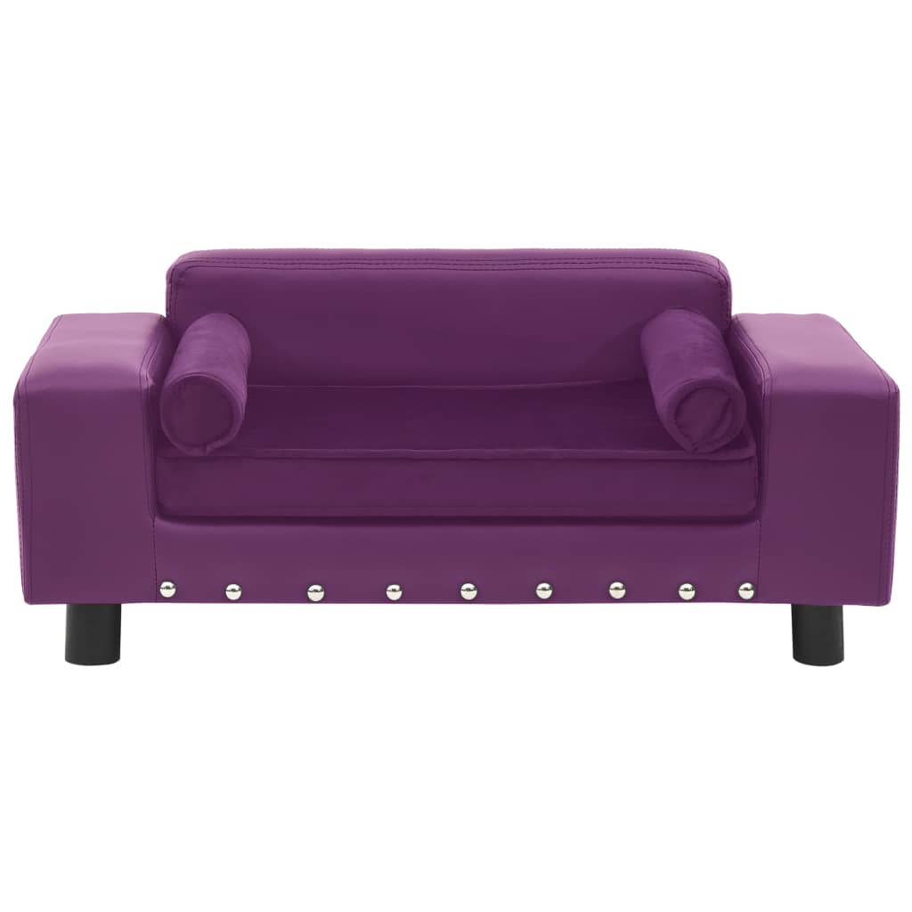 Hundesofa Burgunderrot 81x43x31 cm Plüsch und Kunstleder