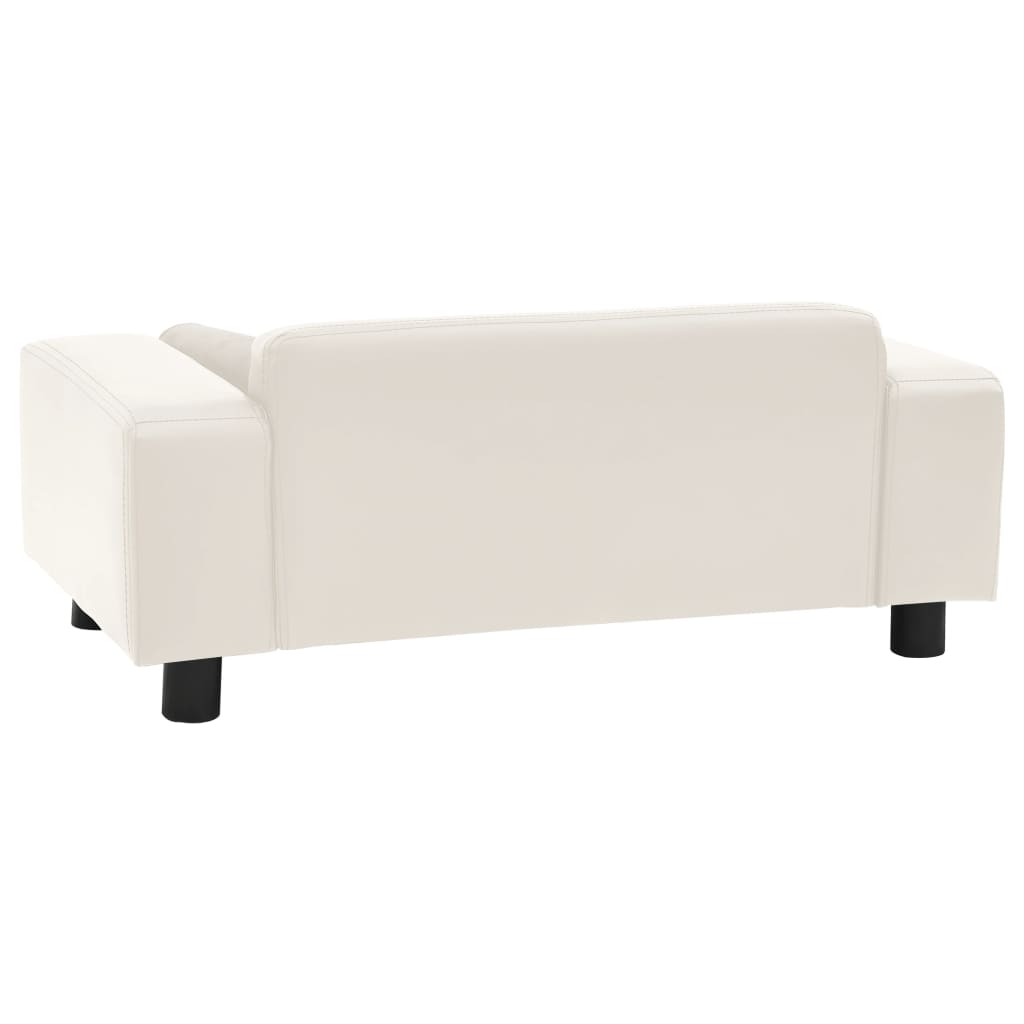 Hundesofa Creme 81x43x31 cm Plüsch und Kunstleder