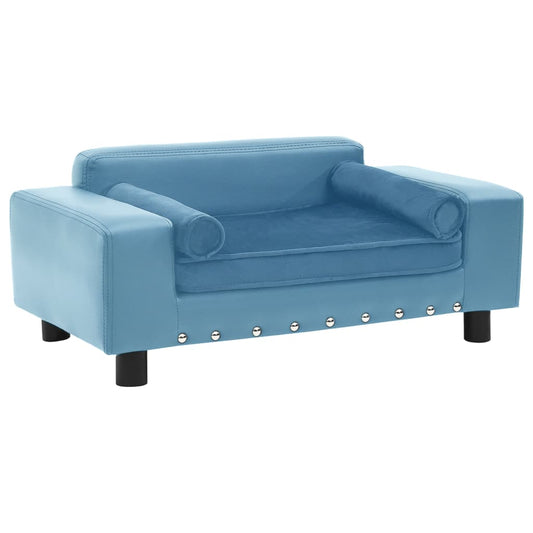 Hundesofa Türkis 81x43x31 cm Plüsch und Kunstleder