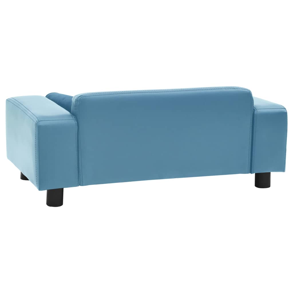 Hundesofa Türkis 81x43x31 cm Plüsch und Kunstleder