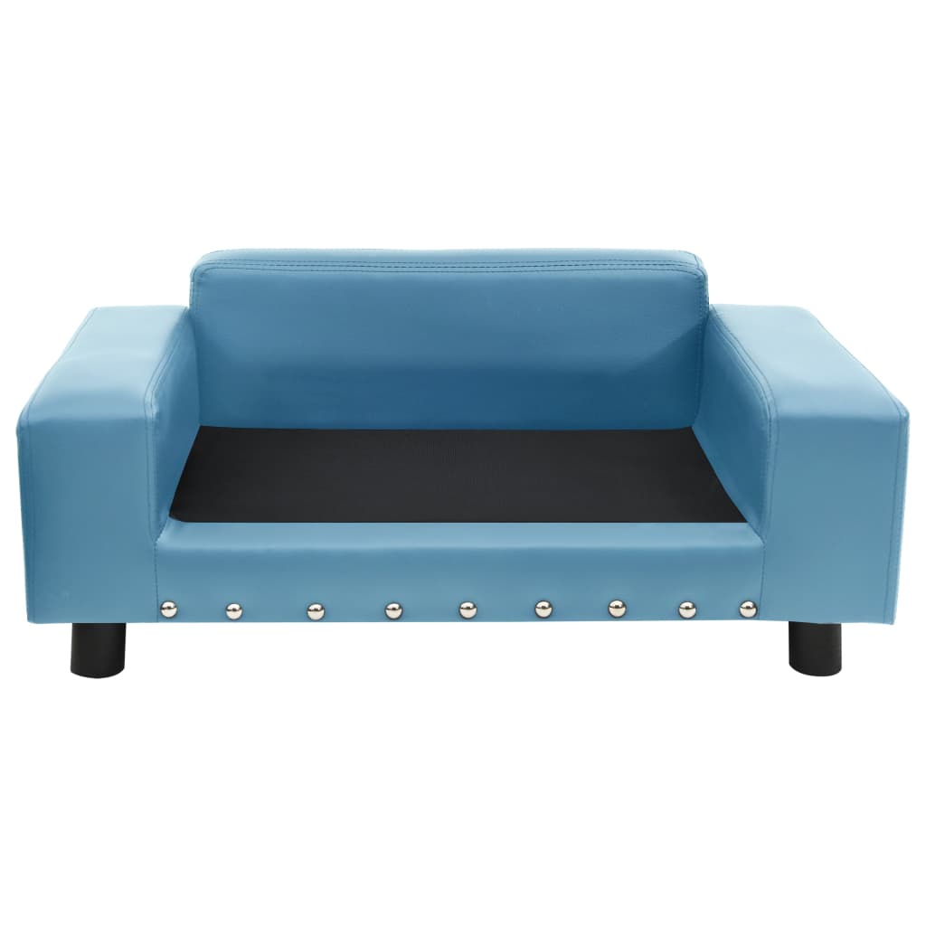Hundesofa Türkis 81x43x31 cm Plüsch und Kunstleder