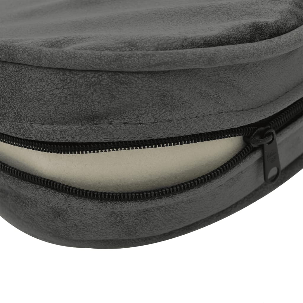 Dog sofa dark grey 48x48x32 cm plush and imitation leather