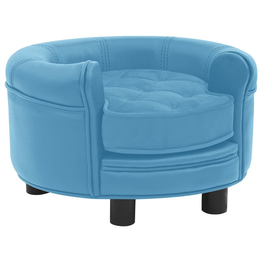 Hundesofa Türkis 48x48x32 cm Plüsch und Kunstleder