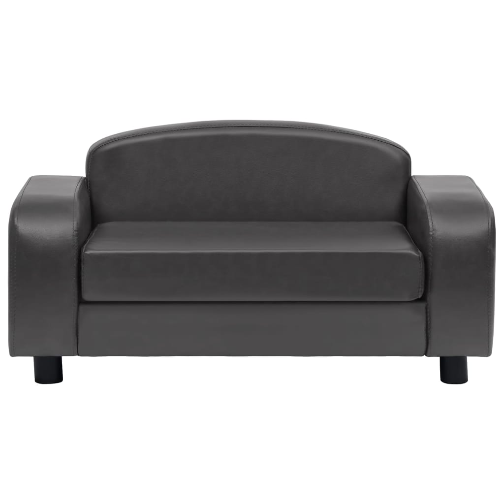 Hundesofa Dunkelgrau 80x50x40 cm Kunstleder