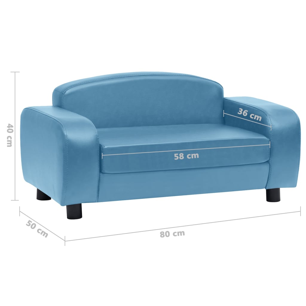 Hundesofa Türkis 80x50x40 cm Kunstleder