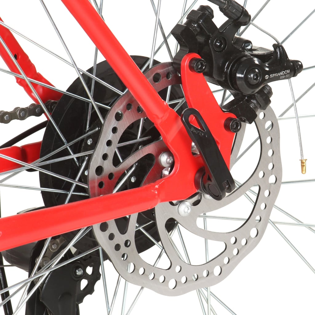 Mountainbike 21 Gang 27,5 Zoll Rad 38 cm Rot