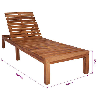 Sonnenliege Massivholz Teak