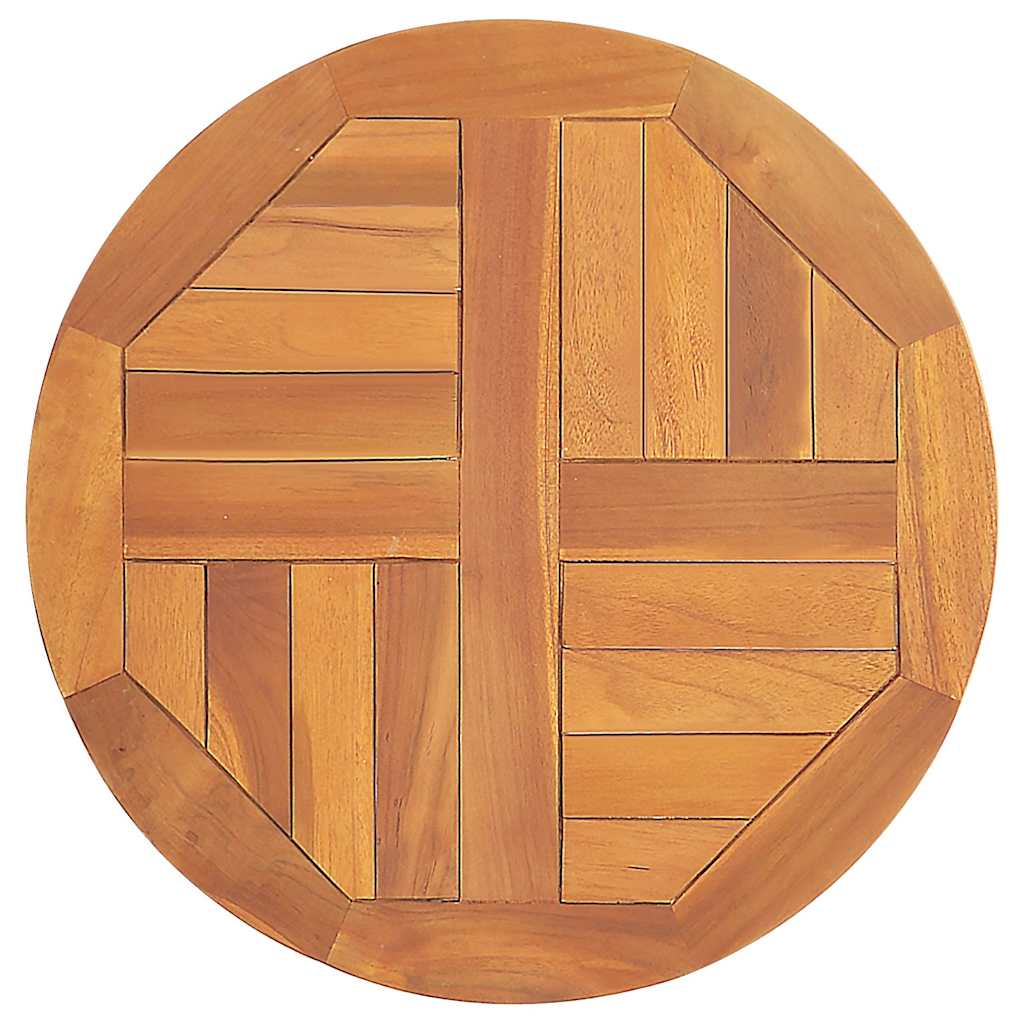 Tischplatte Massivholz Teak Rund 2,5 cm 50 cm