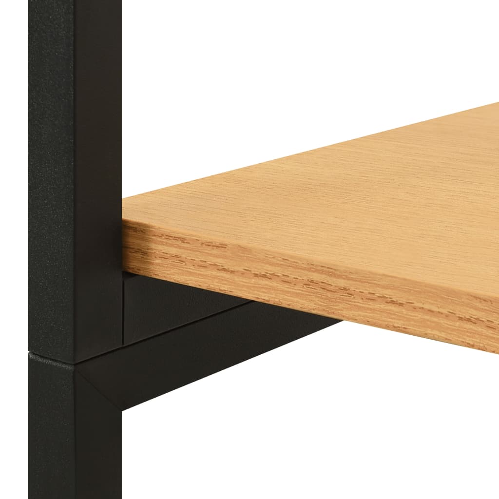 Kleiderschrank Schwarz Eiche 60x40x167cm Metall Holzwerkstoff