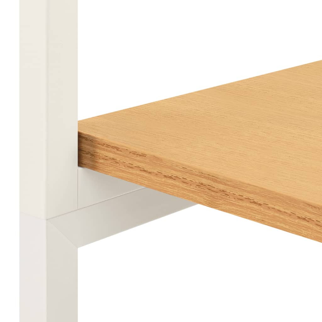 Kleiderschrank Weiß und Eichen-Optik 60x40x167 cm Metall
