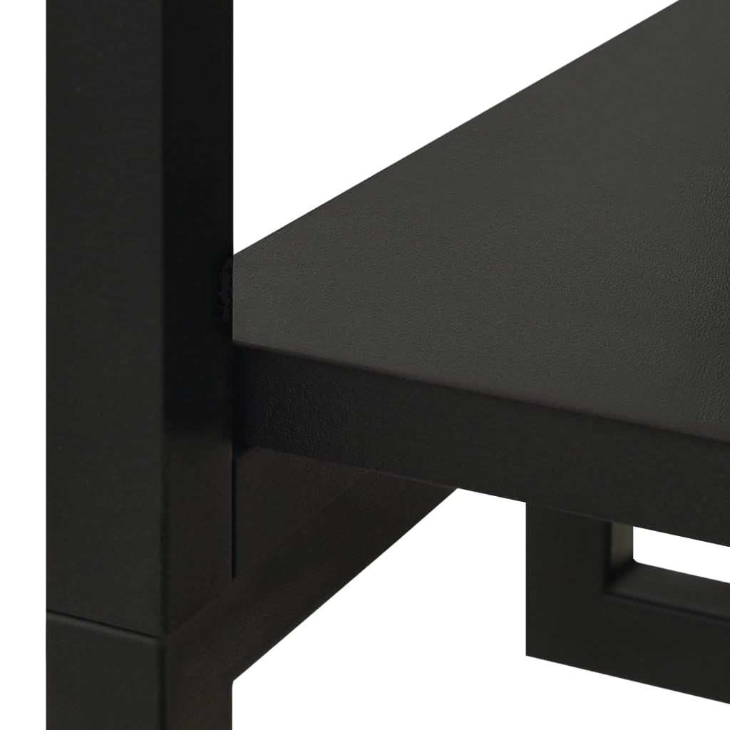 Kleiderschrank Schwarz 60x40x213 cm Metall Spanplatte