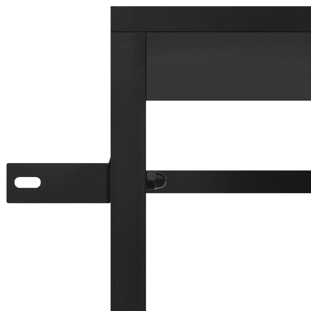 Kleiderschrank Schwarz 60x40x213 cm Metall Spanplatte