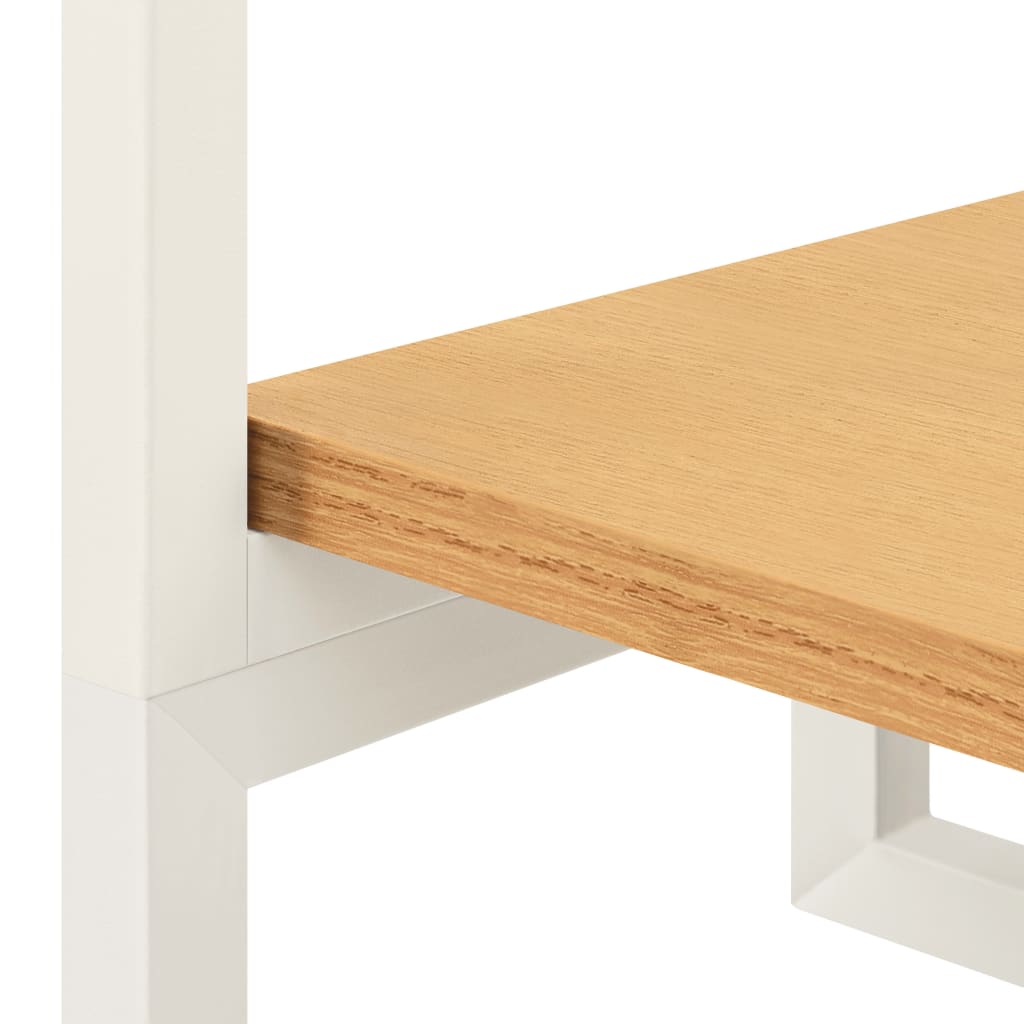 Kleiderschrank Weiß Eiche-Optik 60x40x213 cm Metall Spanplatte