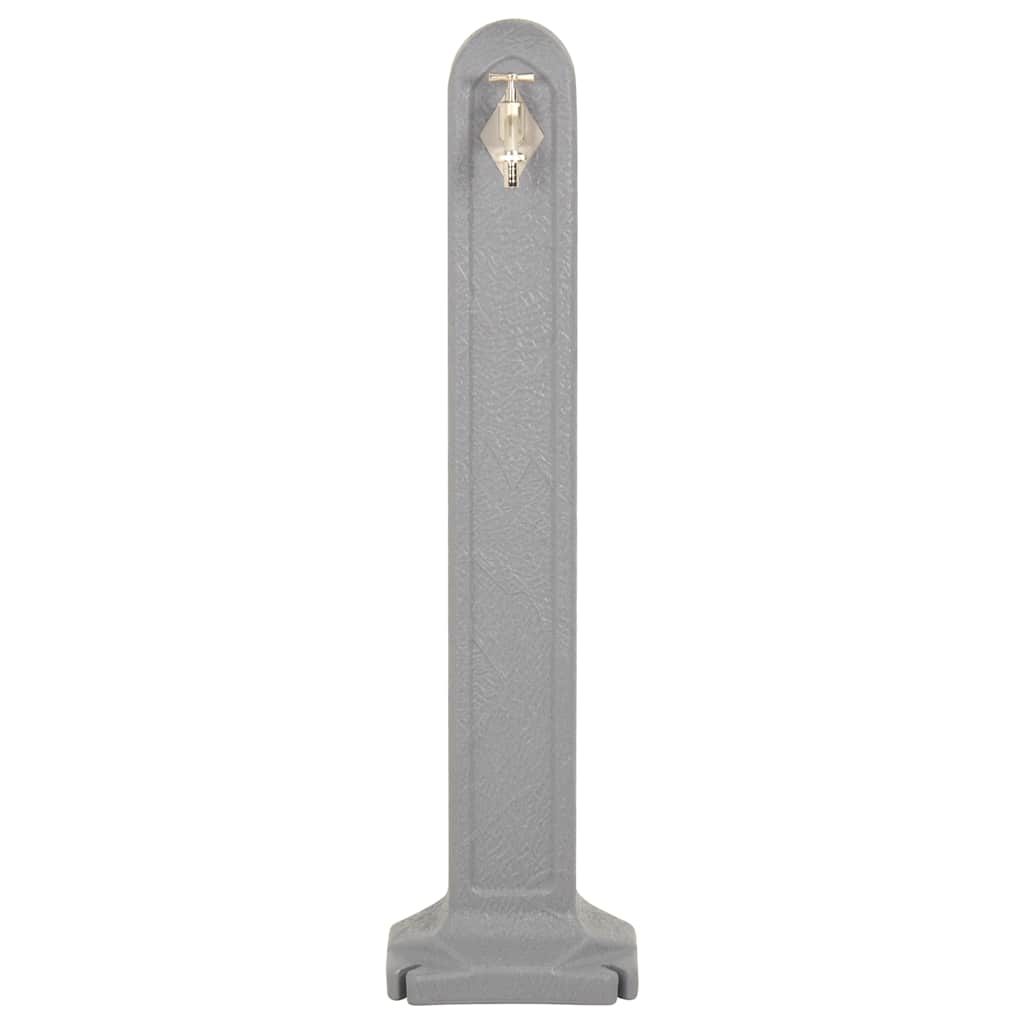 Wasserzapfsäule Hellgrau Steinoptik
