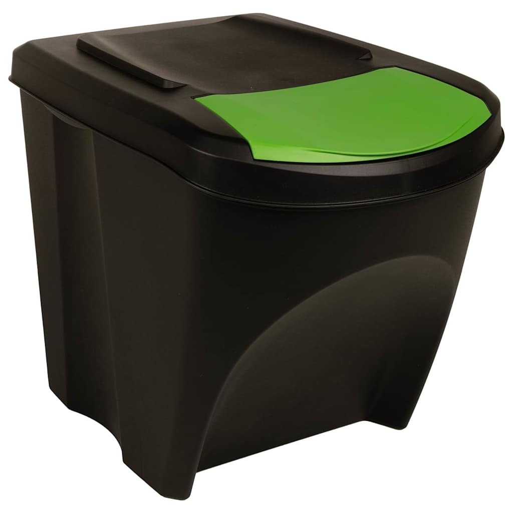 Stapelbare Mülleimer 3 Stk. Anthrazit 75 L