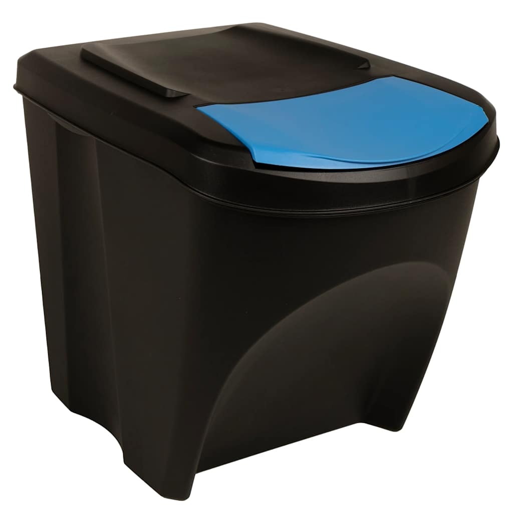 Stapelbare Mülleimer 3 Stk. Anthrazit 75 L