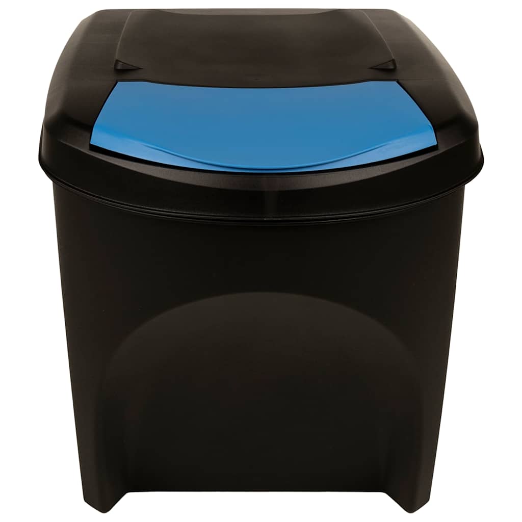 Stapelbare Mülleimer 3 Stk. Anthrazit 75 L