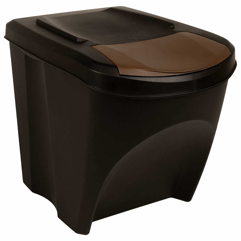 Stapelbare Mülleimer 4 Stk. Anthrazit 100 L