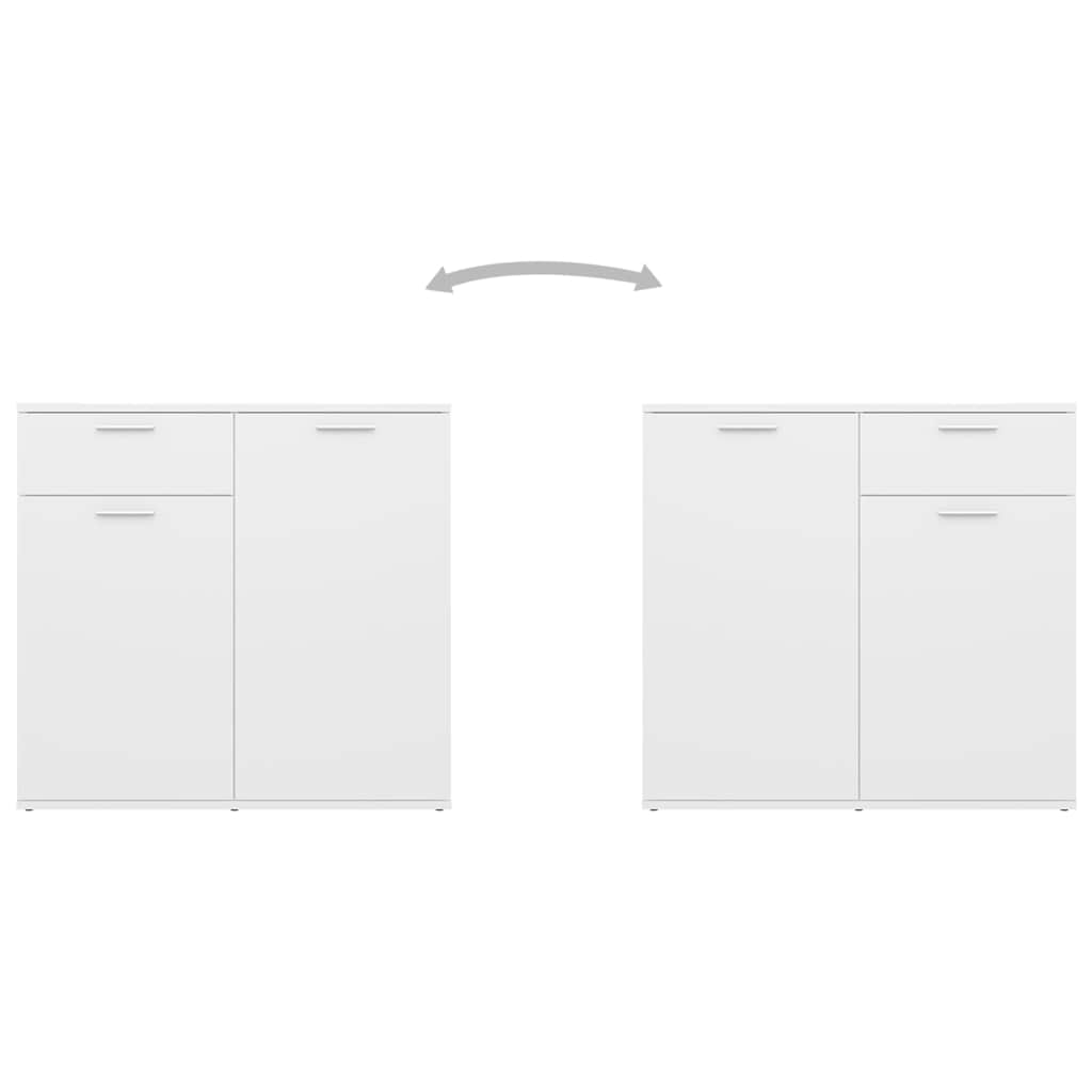 Sideboard Weiß 80x36x75 cm Holzwerkstoff