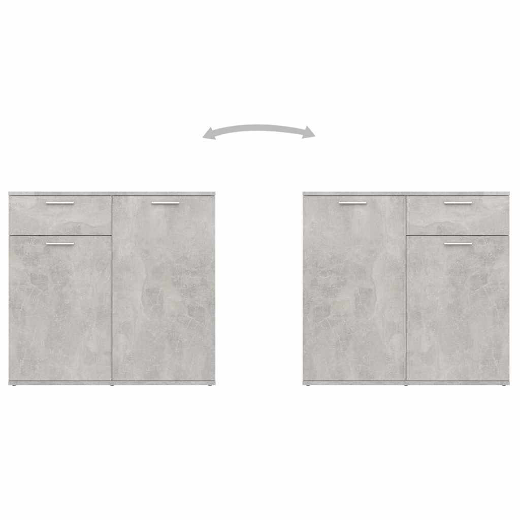 Sideboard Betongrau 80x36x75 cm Holzwerkstoff