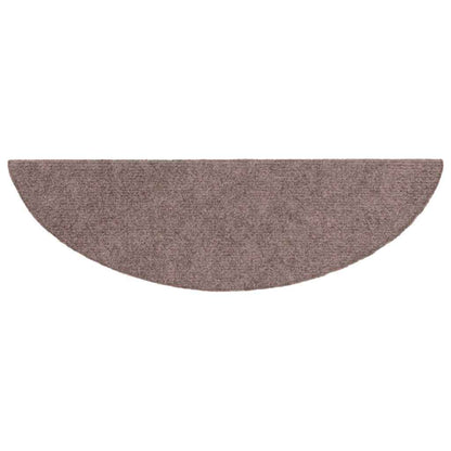 Stufenmatten Selbstklebend 5 Stk. 56x17x3 cm Hellbraun Halbrund