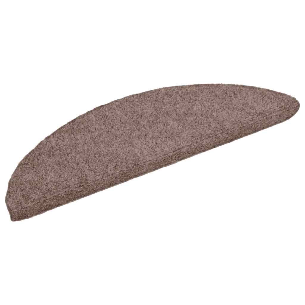 Stufenmatten Selbstklebend 10 Stk. 56x17x3 cm Hellbraun Halbrund