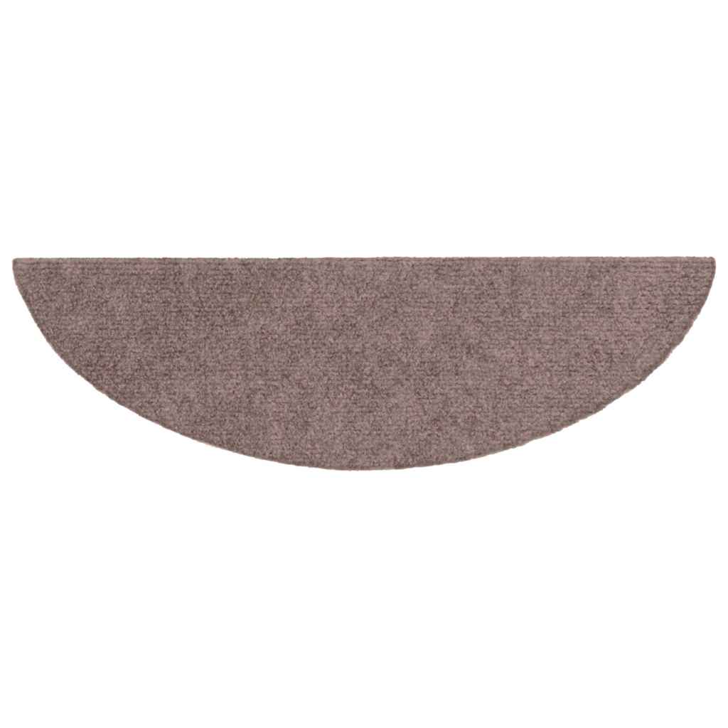 Stufenmatten Selbstklebend 10 Stk. 56x17x3 cm Hellbraun Halbrund