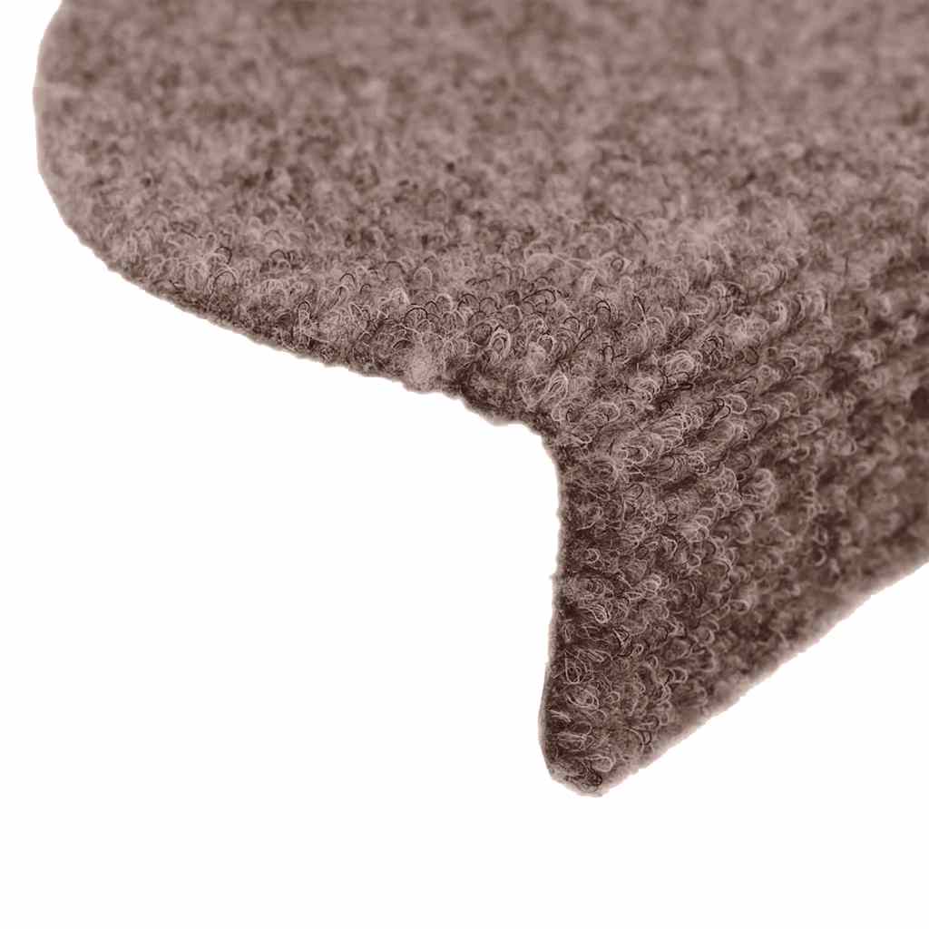 Stufenmatten Selbstklebend 10 Stk. 56x17x3 cm Hellbraun Halbrund