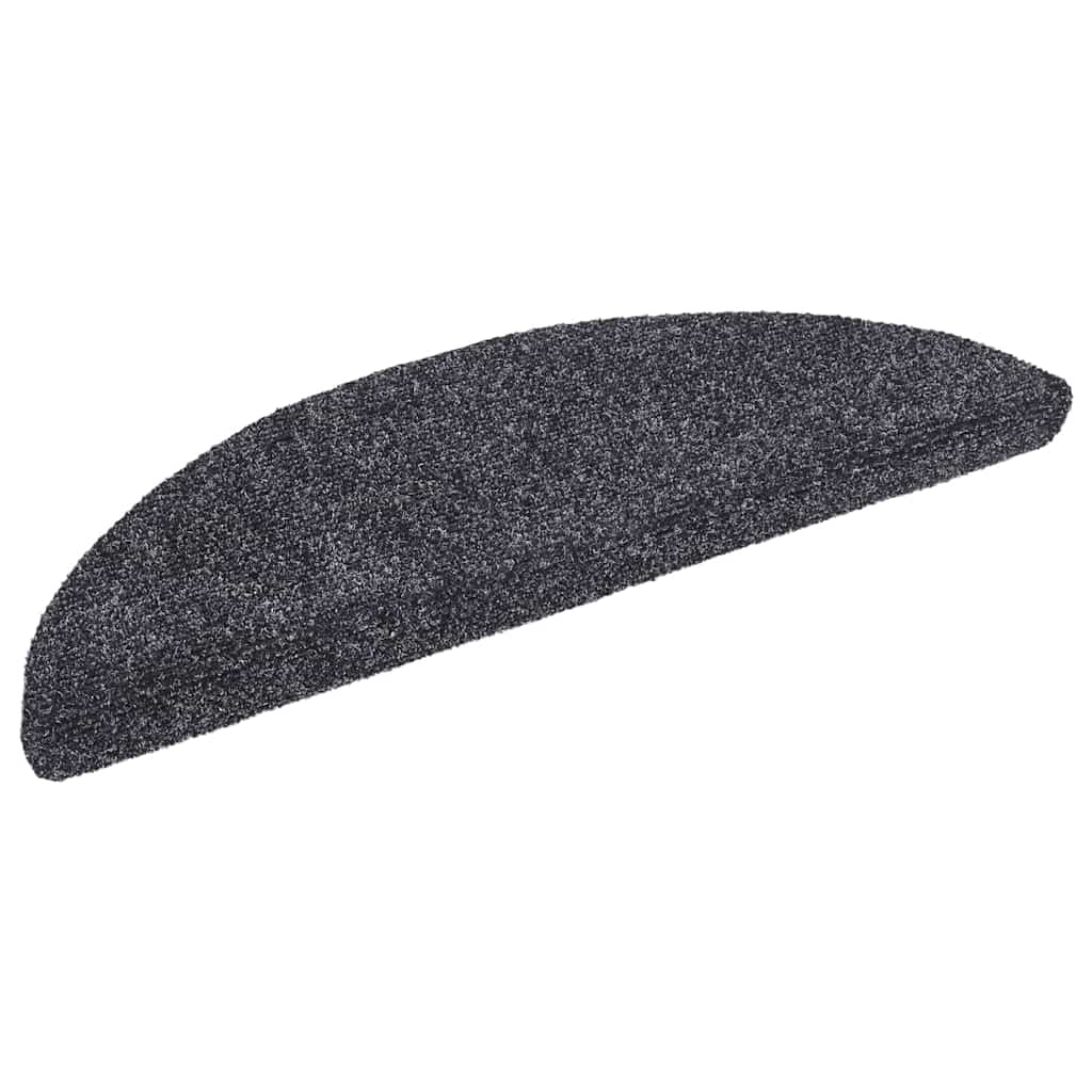 Stufenmatten Selbstklebend 10 Stk. 56x17x3 cm Dunkelgrau Halbrund