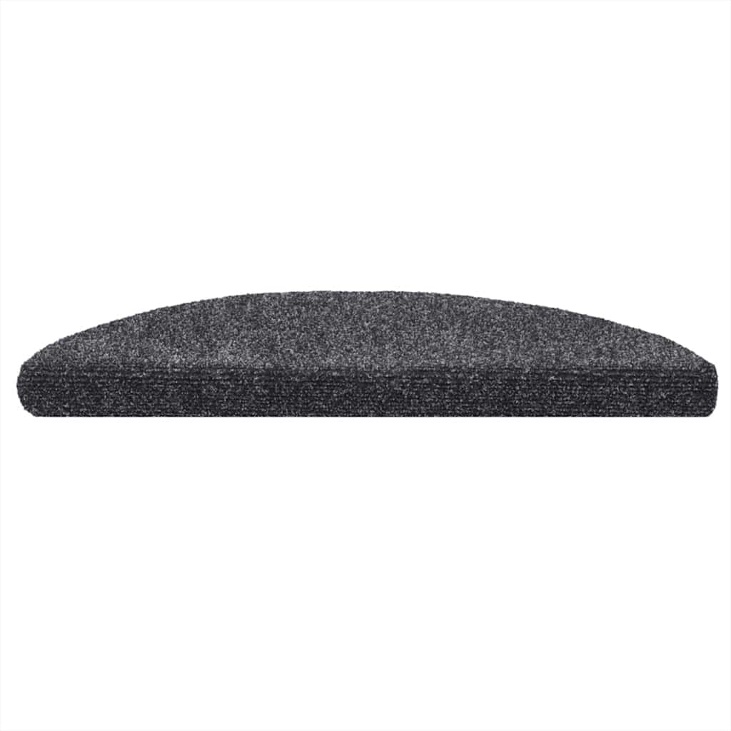 Stufenmatten Selbstklebend 10 Stk. 56x17x3 cm Dunkelgrau Halbrund