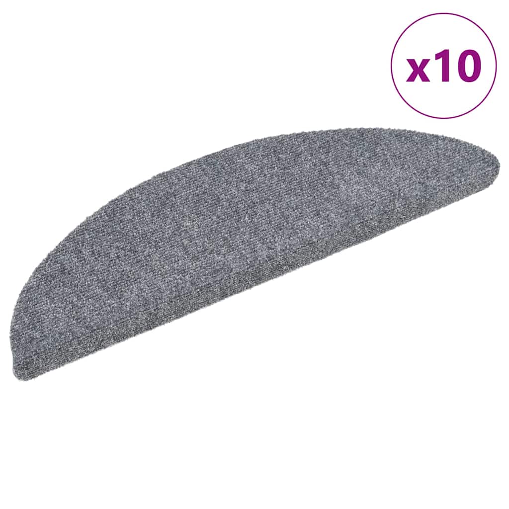 Stufenmatten Selbstklebend 10 Stk. 56x17x3 cm Hellgrau Halbrund