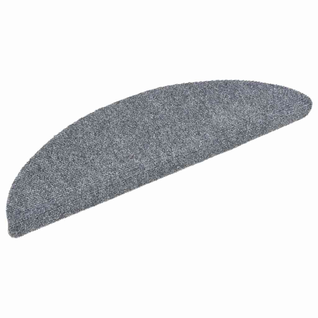 Stufenmatten Selbstklebend 10 Stk. 56x17x3 cm Hellgrau Halbrund